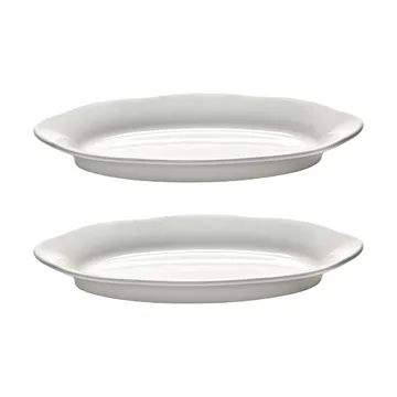 Silhouette oval deep plate S 10x18.5 cm 2-pack - White - Serax