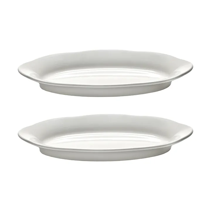 Silhouette oval deep plate S 10x18.5 cm 2-pack - White - Serax