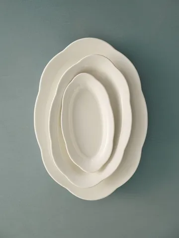 Silhouette oval deep plate S 10x18.5 cm 2-pack - White - Serax