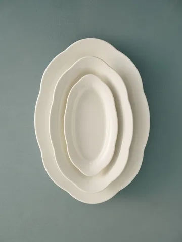 Silhouette oval deep plate S 10x18.5 cm 2-pack - White - Serax
