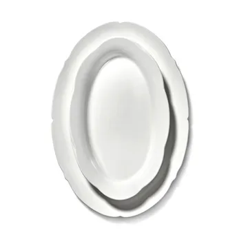 Silhouette oval plate L 21x30 cm 4-pack - White - Serax