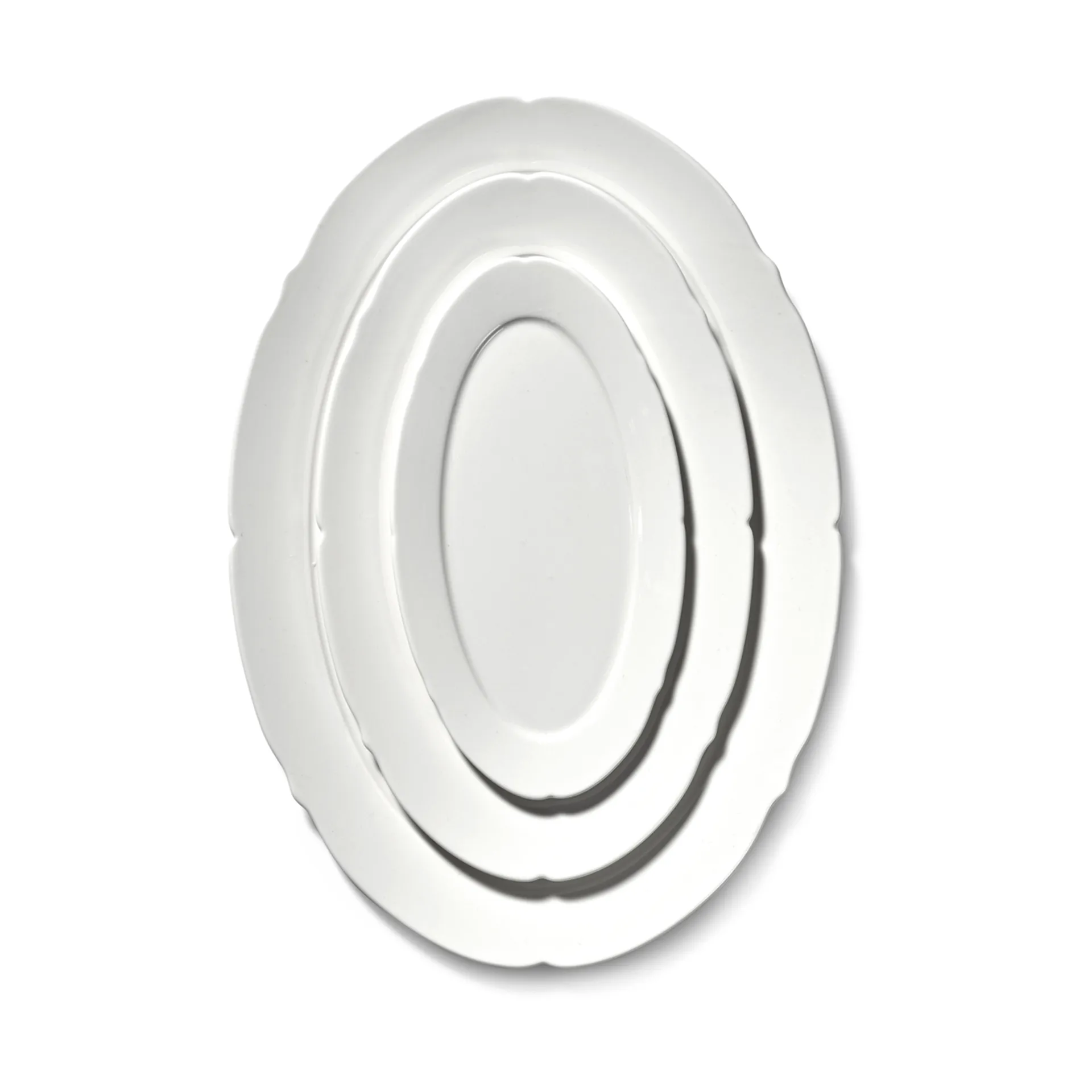 Silhouette oval plate M 15x24.5 cm 4-pack, White Serax