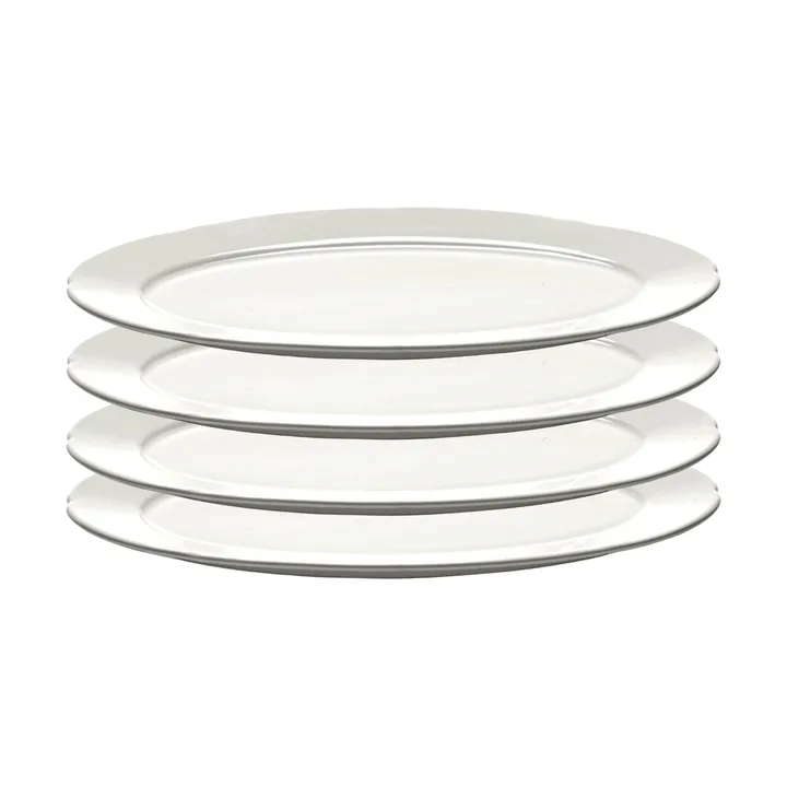 Silhouette oval plate S 10x18.5 cm 4-pack - White - Serax