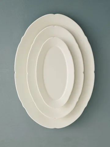 Silhouette oval plate S 10x18.5 cm 4-pack - White - Serax