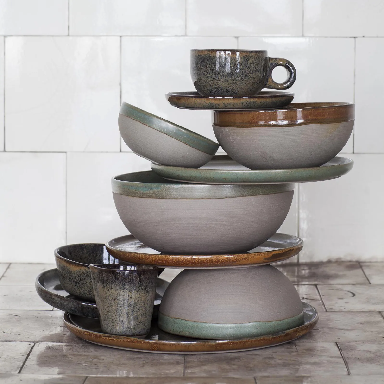 Surface plate 27 cm, indi grey Serax