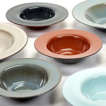 Terres de Rêves deep plate 21.3 cm - Dark blue-rust - Serax