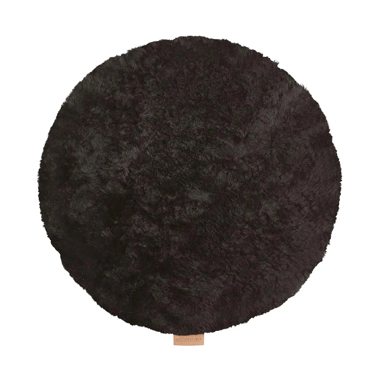 Jill padded chair cushion, Black, Ø36 cm Shepherd of Sweden