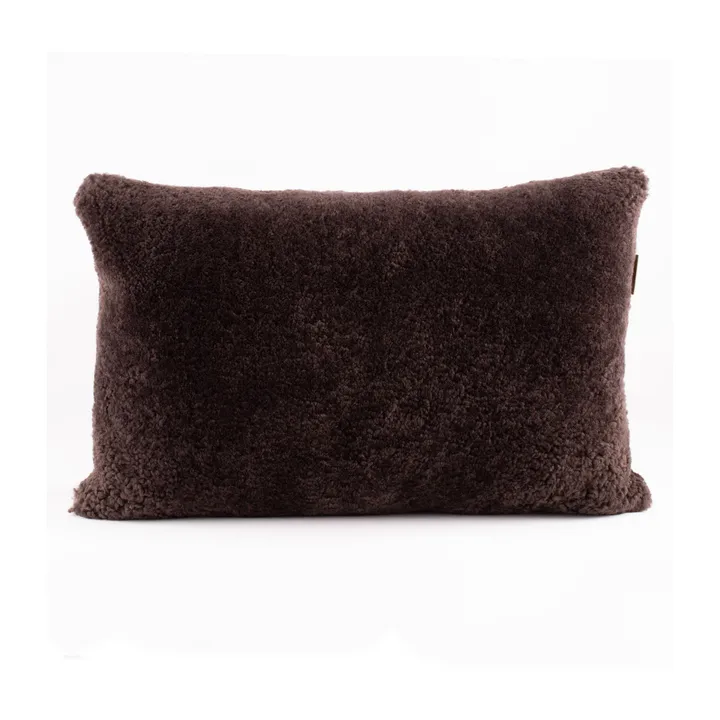 Shepherd Lina sheep skin cushion 60 x 40 cm - dark brown - Shepherd of Sweden