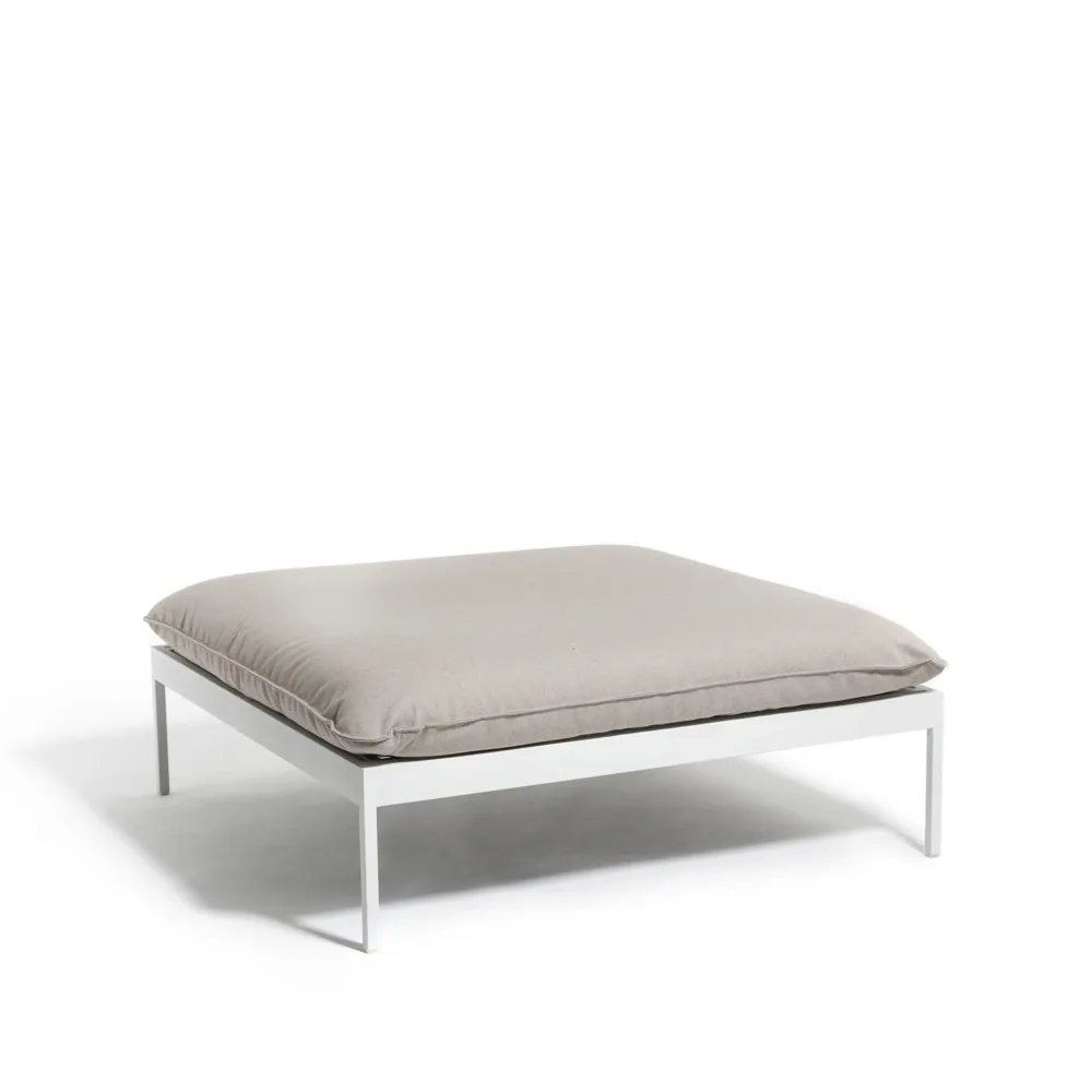 Bönan foot stool, Light grey-light grey aluminium Skargaarden