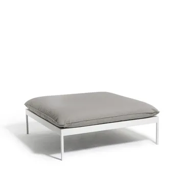 Bönan foot stool - Sunbrella Sling light grey, light grey aluminium frame - Skargaarden
