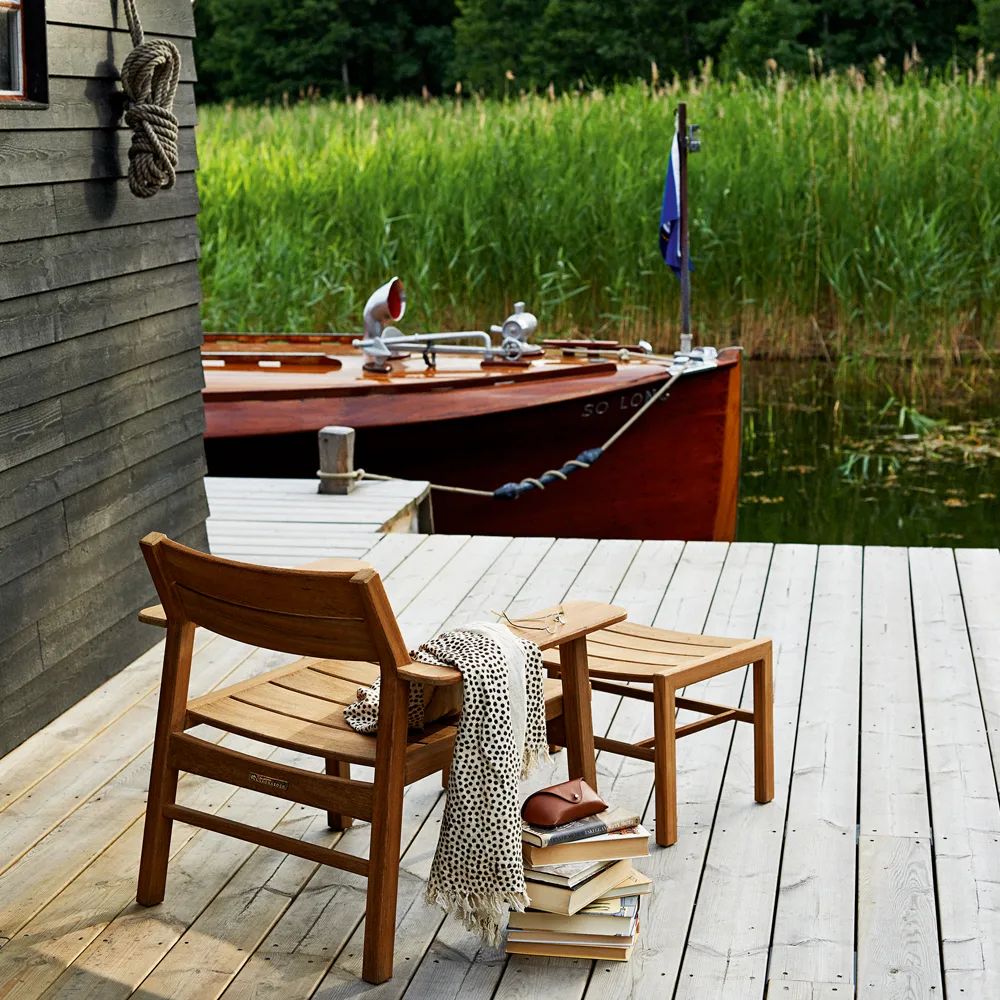 Djurö foot stool, Teak Skargaarden