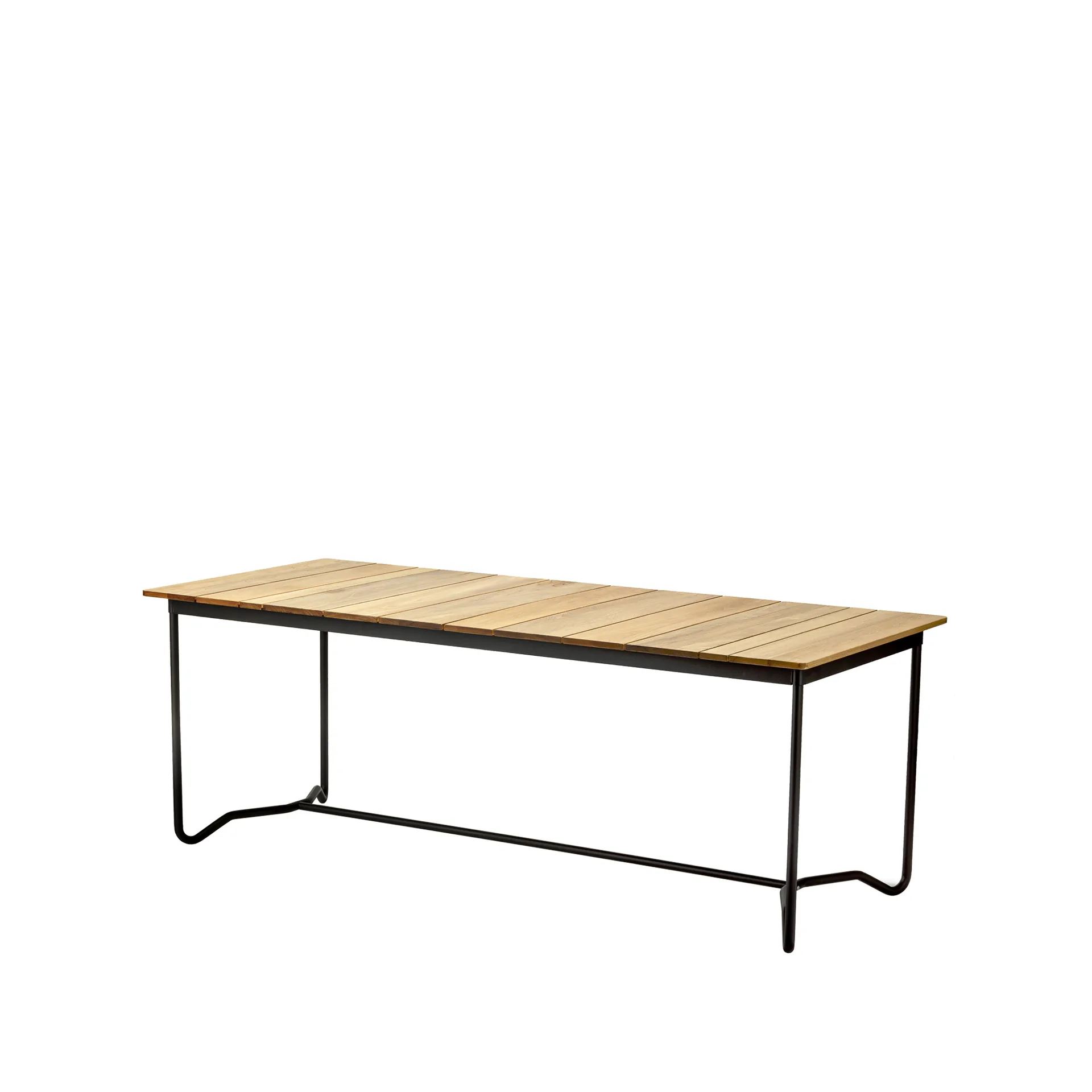 Grinda bench, Teak, black frame Skargaarden