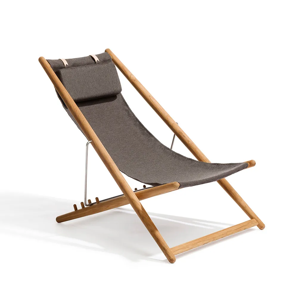 H55 lounge chair teak, Slate dark grey Skargaarden