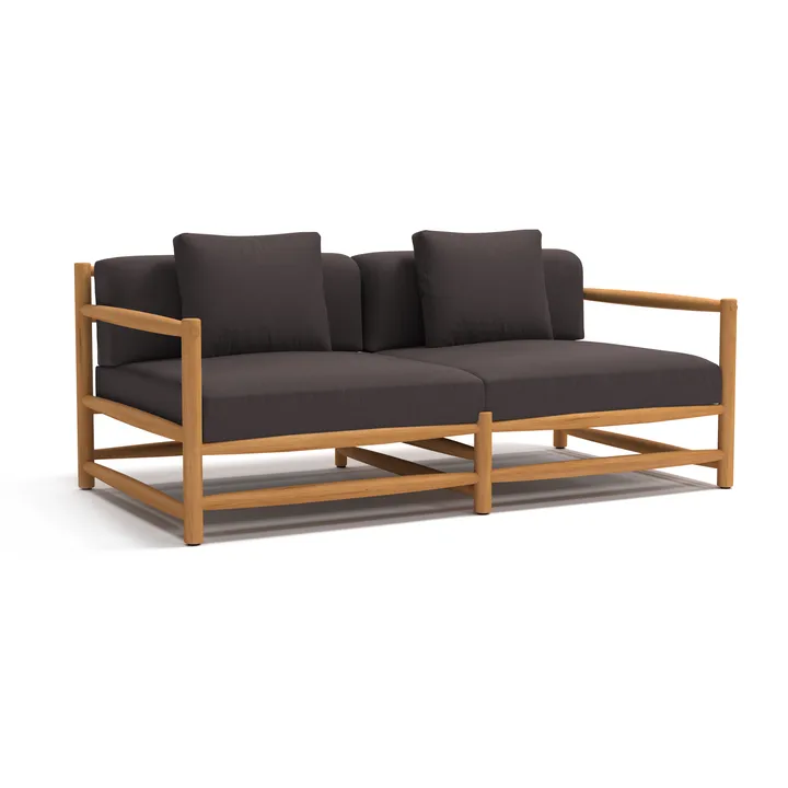 Saltholm sofa teak-grey brown cushion - Skargaarden