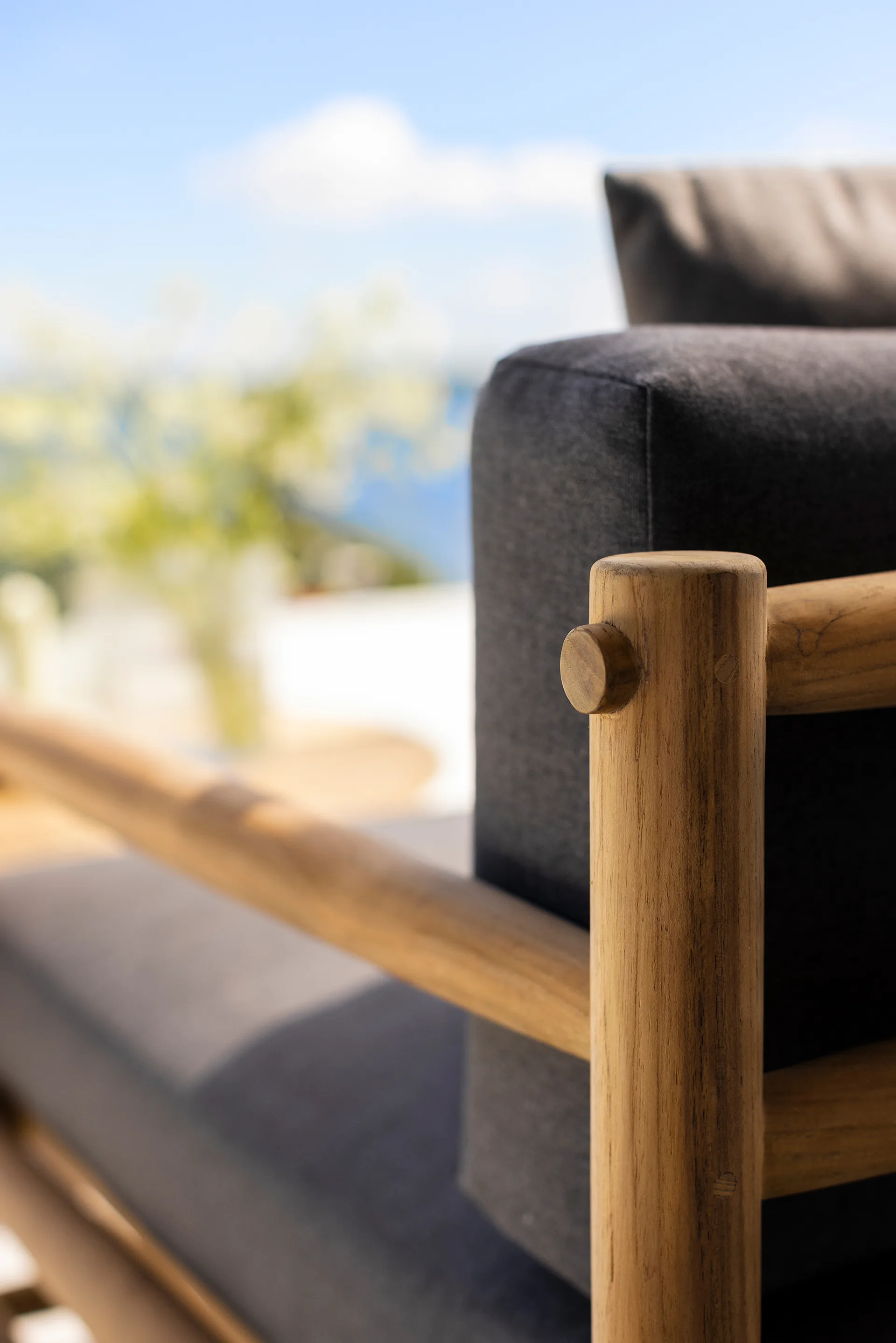 Saltholm sofa teak-grey brown cushion,  Skargaarden