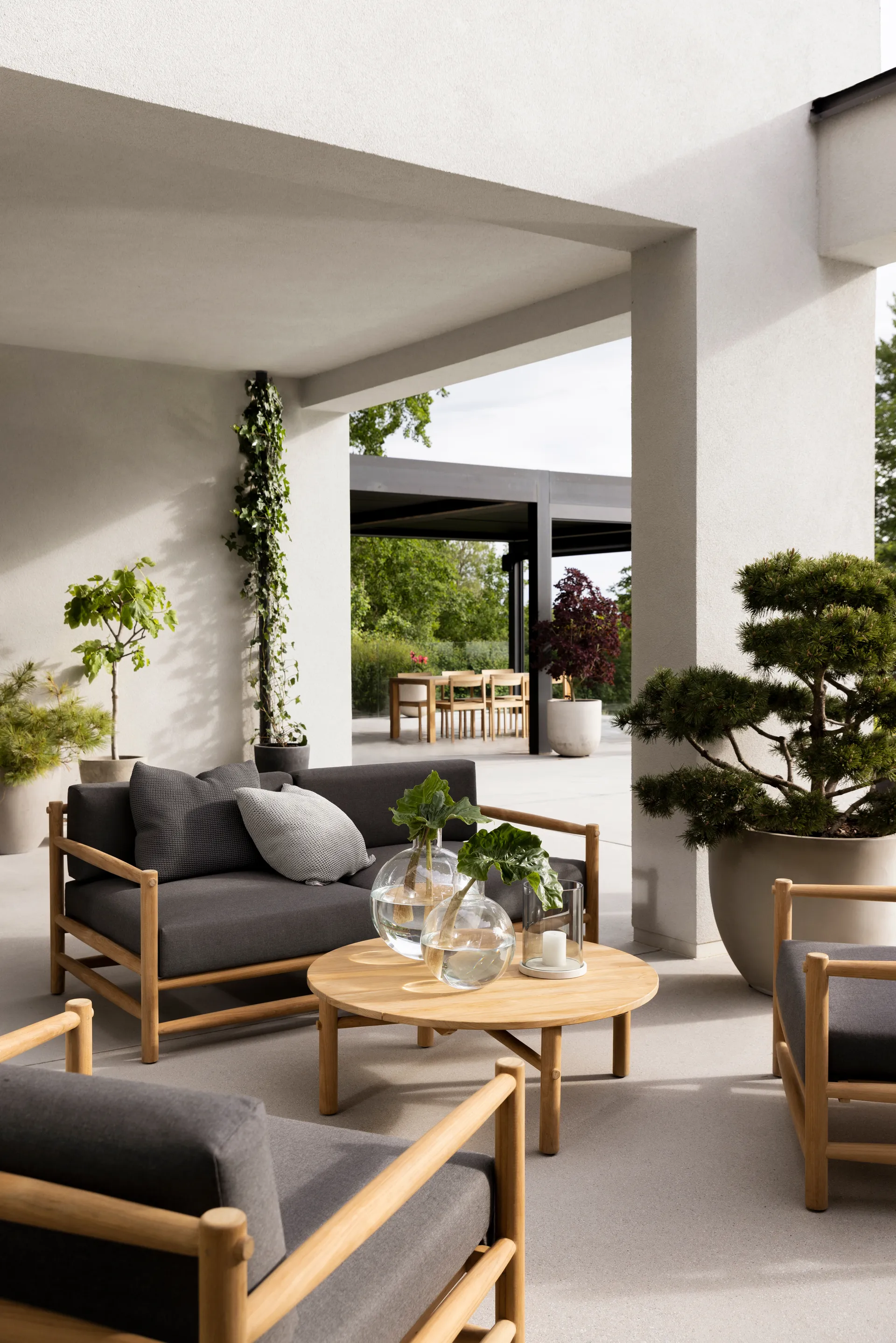 Saltholm sofa teak-grey brown cushion,  Skargaarden
