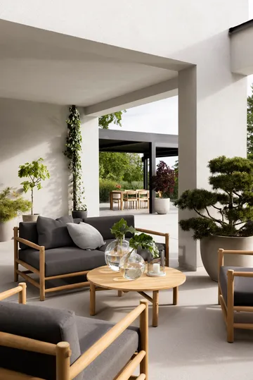 Saltholm sofa teak-grey brown cushion - Skargaarden