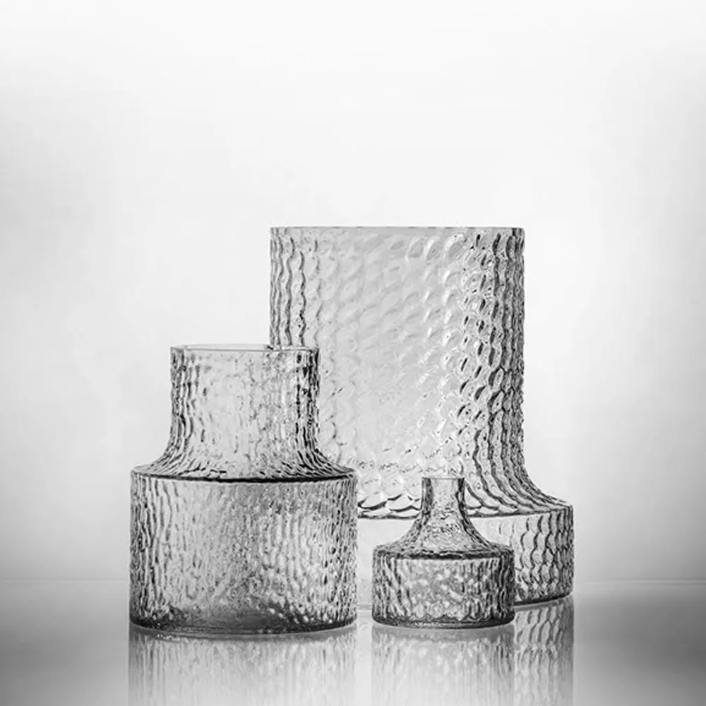 Kolonn vase structured, 11 cm Skrufs Glasbruk