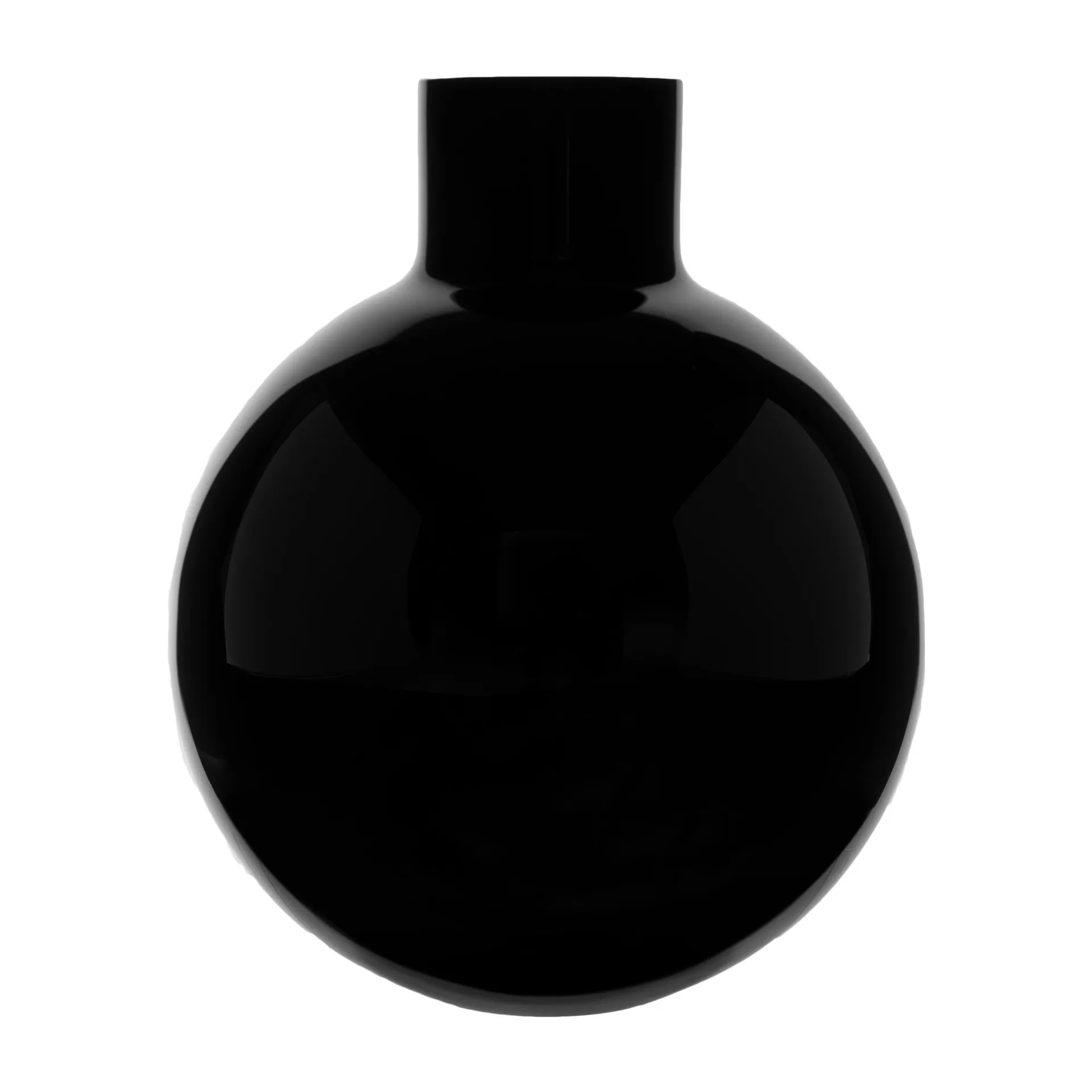 Pallo vase, Black 37 cm Skrufs Glasbruk