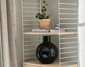 Pallo vase - Black 37 cm - Skrufs Glasbruk