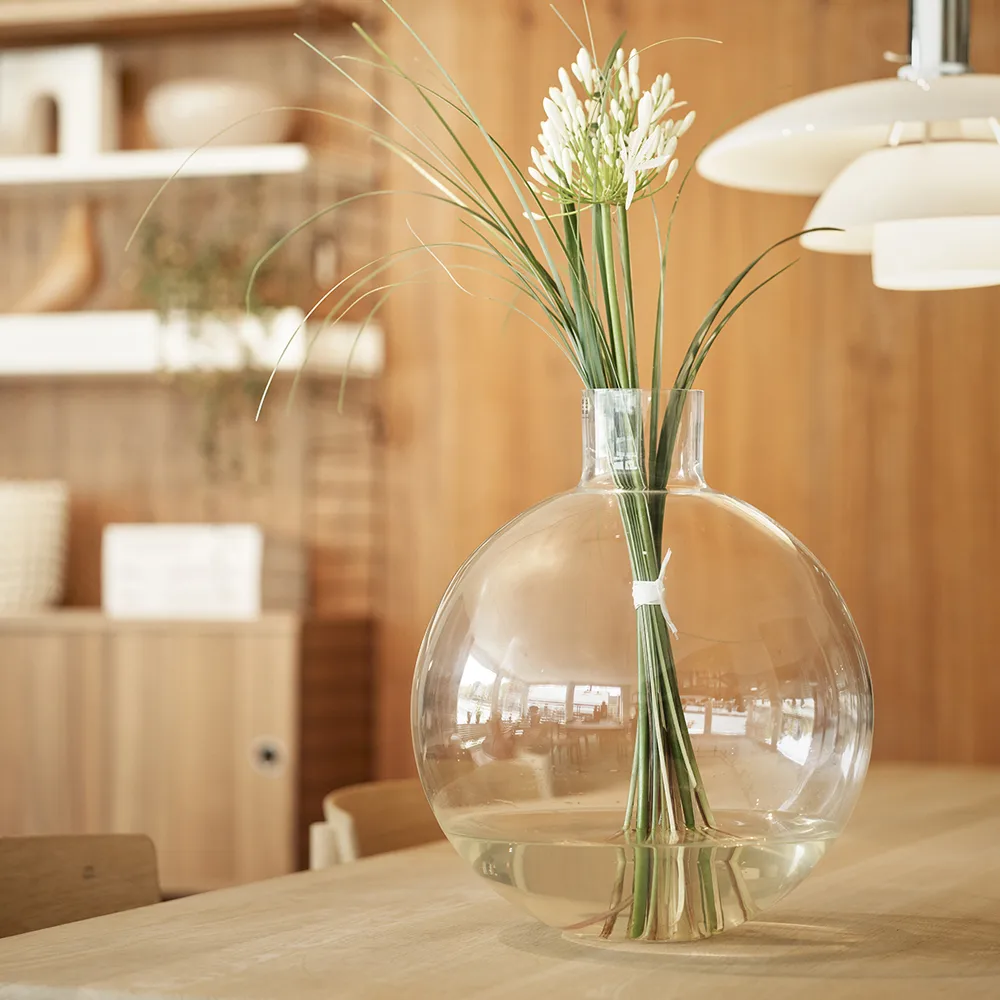 Pallo vase, Clear 37 cm Skrufs Glasbruk