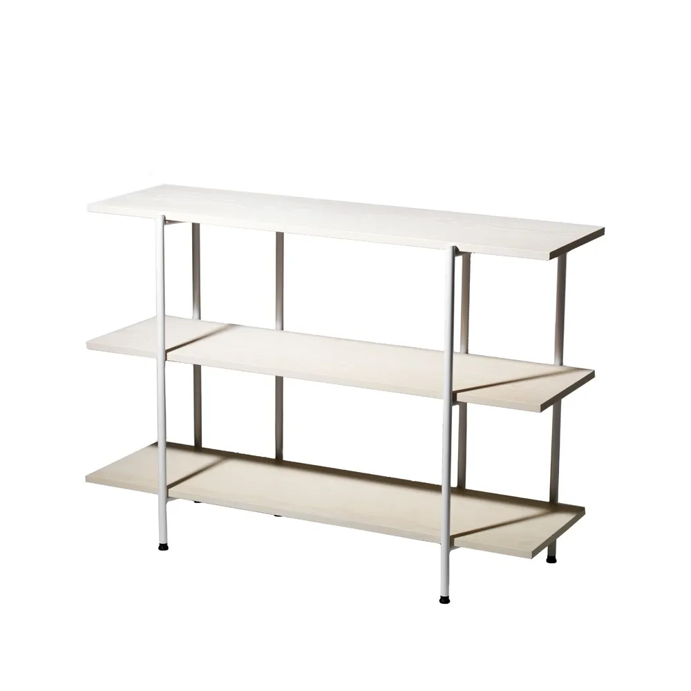 Lilly Console table, Ash white pigment, white-lacquered steel frame, 120 cm SMD Design