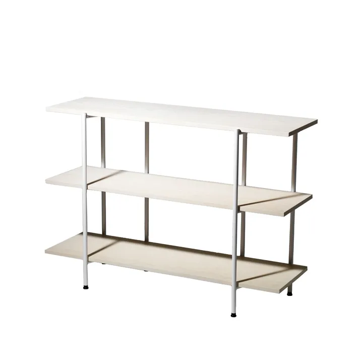 Lilly Console table - Ash white pigment, white-lacquered steel frame, 120 cm - SMD Design