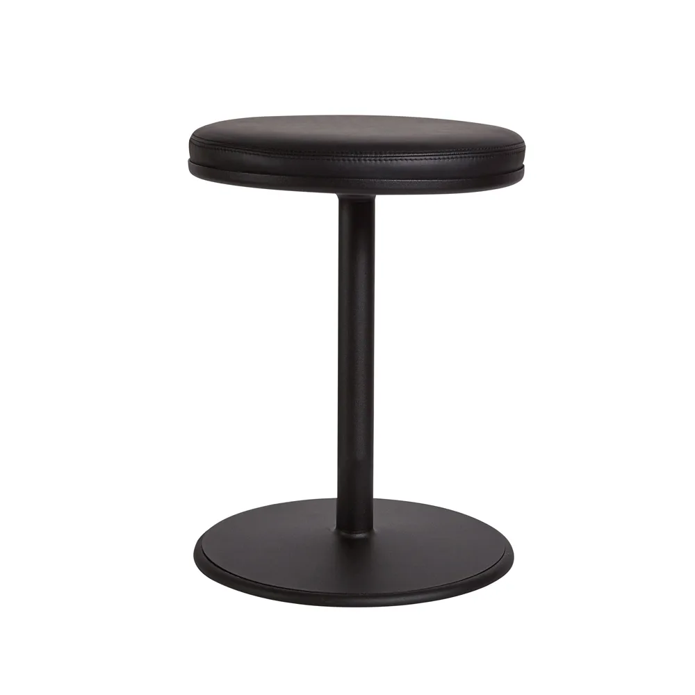 Orbit stool, Black, black leather SMD Design
