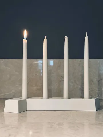 SMD advent candleholder - White, 4 lights - SMD Design
