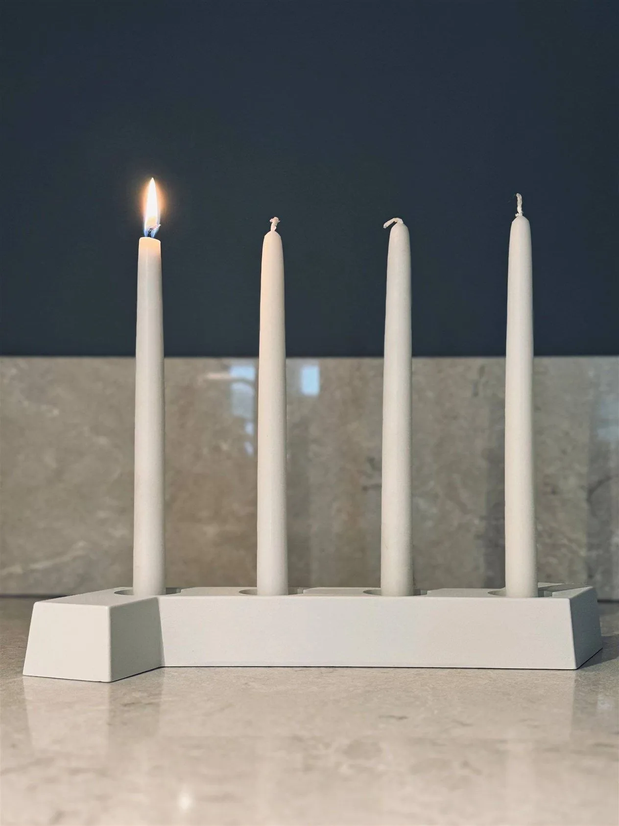SMD advent candleholder, White, 4 lights SMD Design SMD advent candleholder, White, 4 lights SMD Design