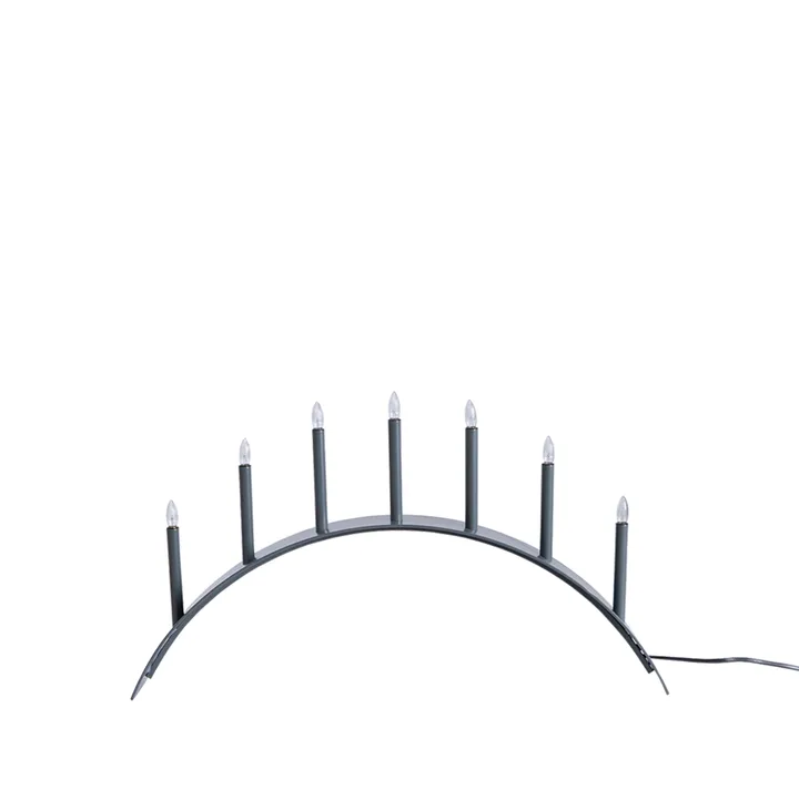 Spica Bow 7 Advent candle holder - Grey - SMD Design
