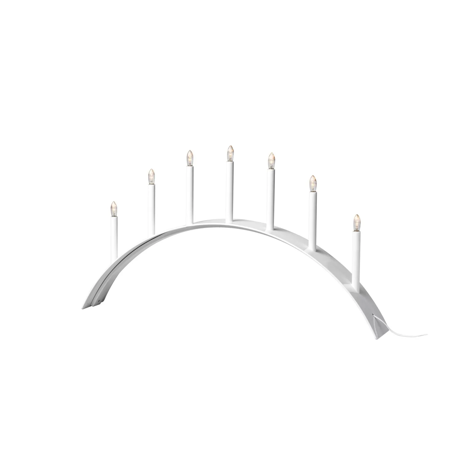 Spica Bow 7 Advent candle holder, White SMD Design