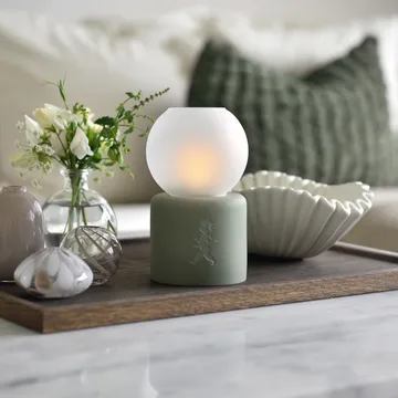Globe tealight holder Ø9.5x17 cm - Green - Solstickan Design