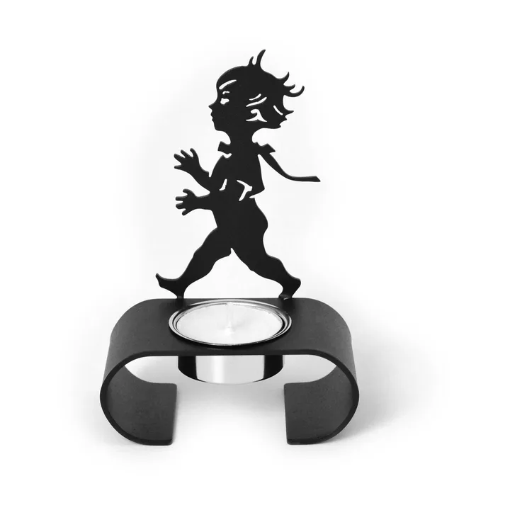Silhuett candle holder 9.3x13.3 cm - Black - Solstickan Design
