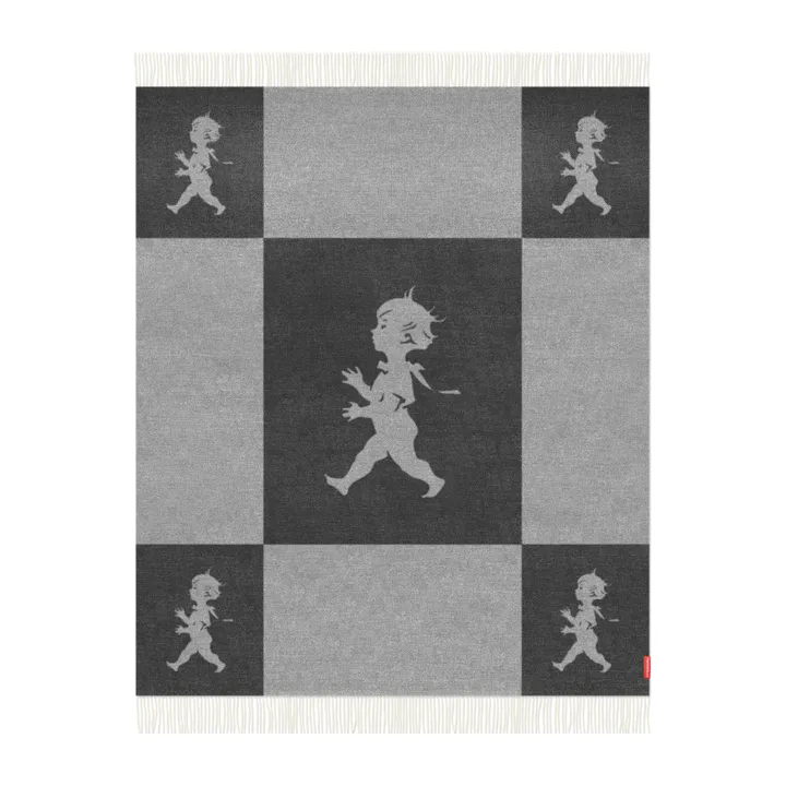 Solstickan blanket merino wool 130x170 cm - Anthracite grey - Solstickan Design
