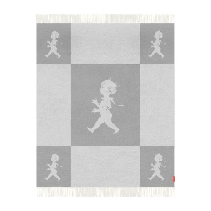 Solstickan blanket merino wool 130x170 cm - Light-grey - Solstickan Design