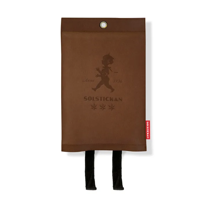 Solstickan fire blanket leather 120x120 cm - Dark leather - Solstickan Design