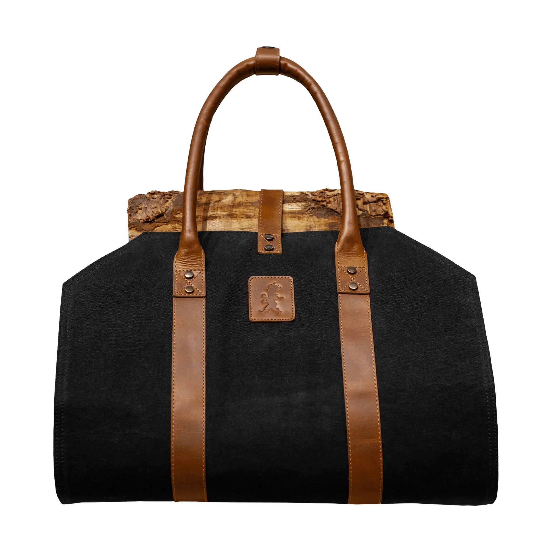 Solstickan firewood basket canvas, Black Solstickan Design