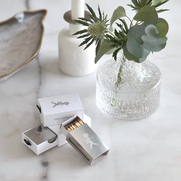 Solstickan matchbox holder - Silver, small 3.5x5.6x1.8 cm - Solstickan Design