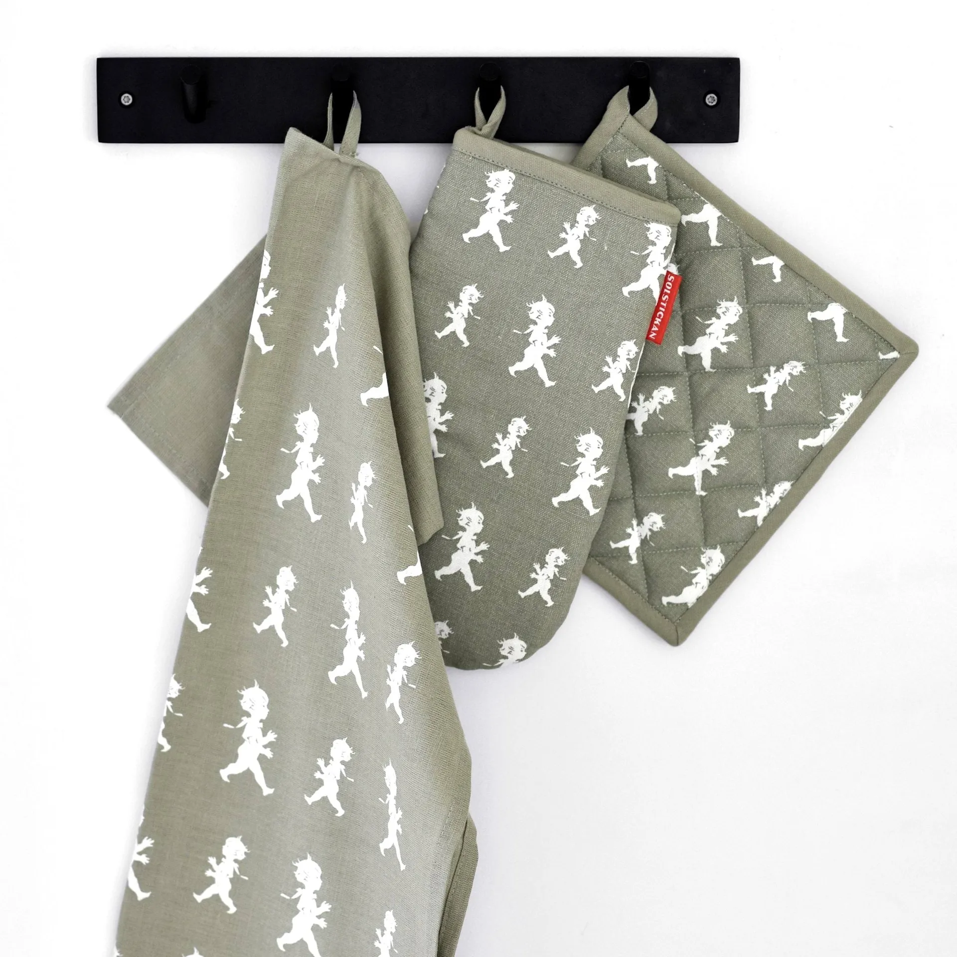 Solstickan oven glove 22x30 cm, Green Solstickan Design