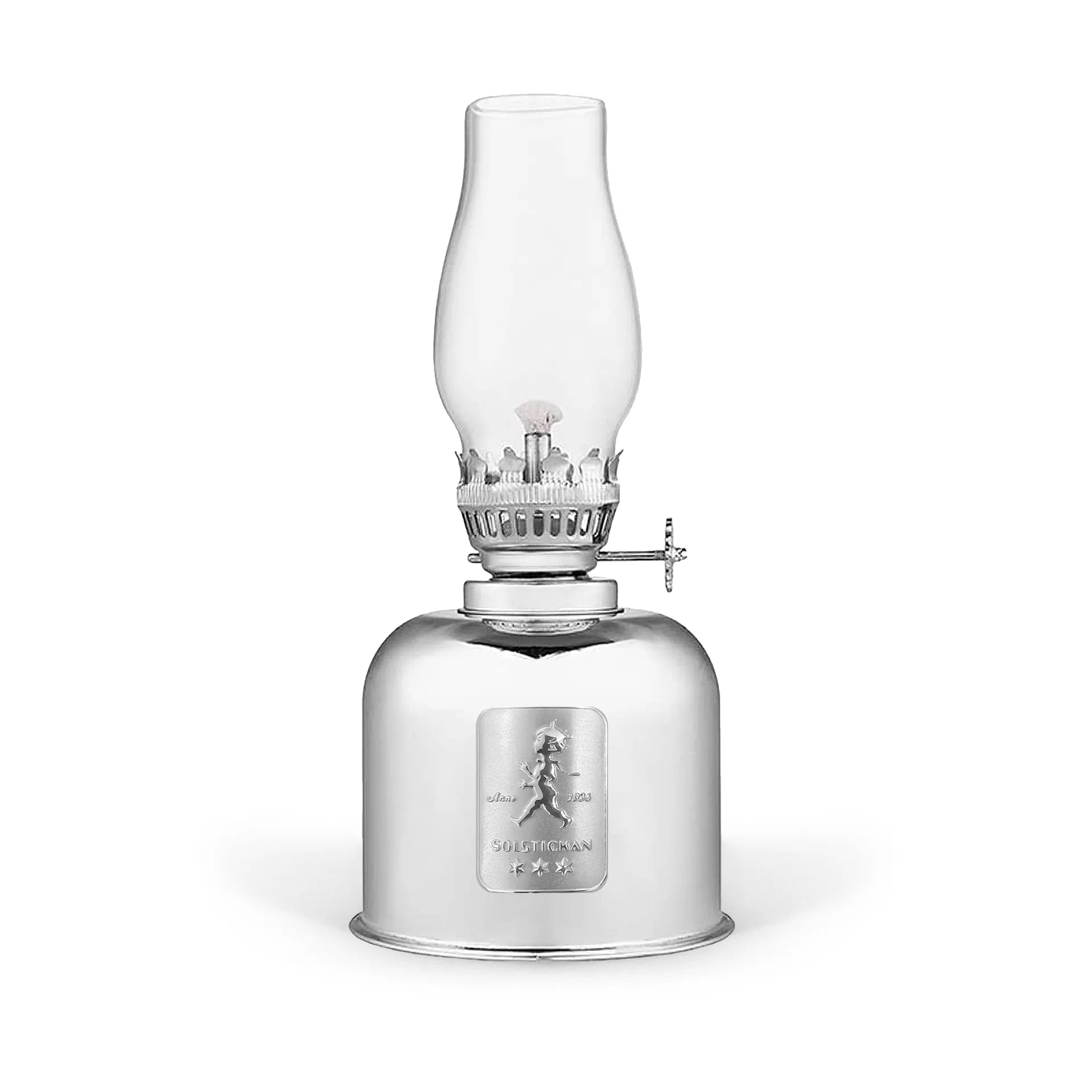 Solstickan paraffin lamp, Silver Solstickan Design