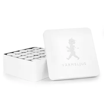 Solstickan tealight box 21x21 cm - White high gloss - Solstickan Design