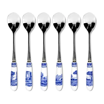 Blue Italian teaspoon 6-pack - Ceramic-stainless steel - Spode
