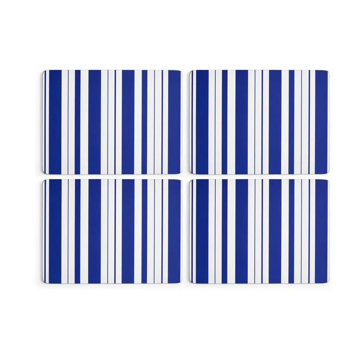 Steccato placemats 30x40 cm 4-pack - Blue-white - Spode
