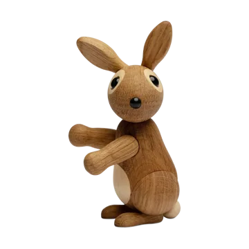 Bounce rabbit decoration 9.5 cm - Oak - Spring Copenhagen