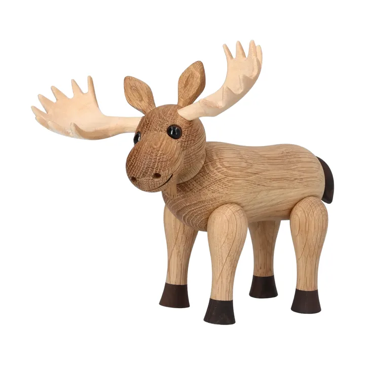 Harald elk figurine - Beige, 15.5x13x14 cm - Spring Copenhagen