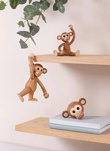 Jolly monkey decoration 11 cm - Oak - Spring Copenhagen