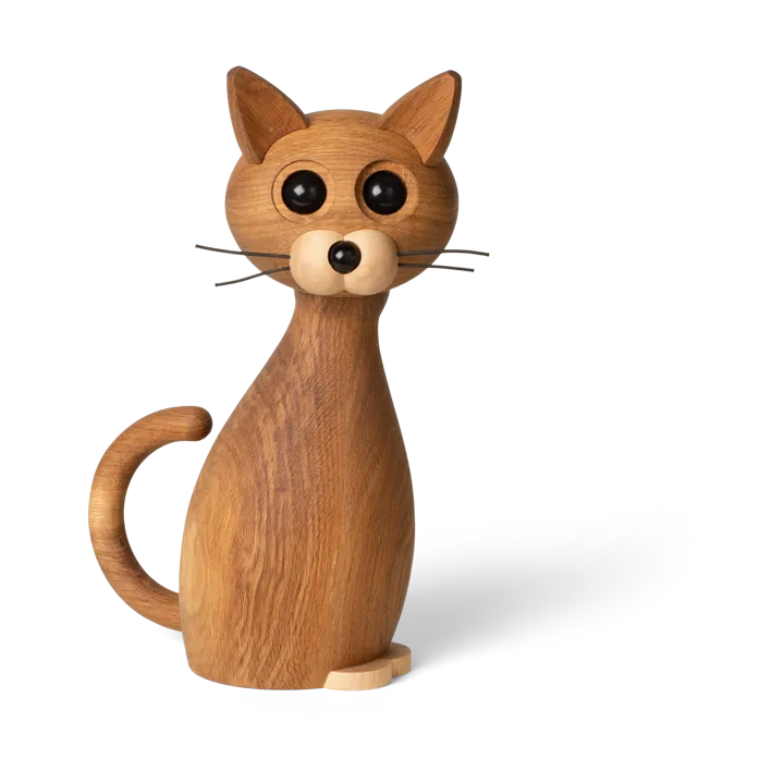 Lucky cat decoration 42 cm - Oak-maple - Spring Copenhagen