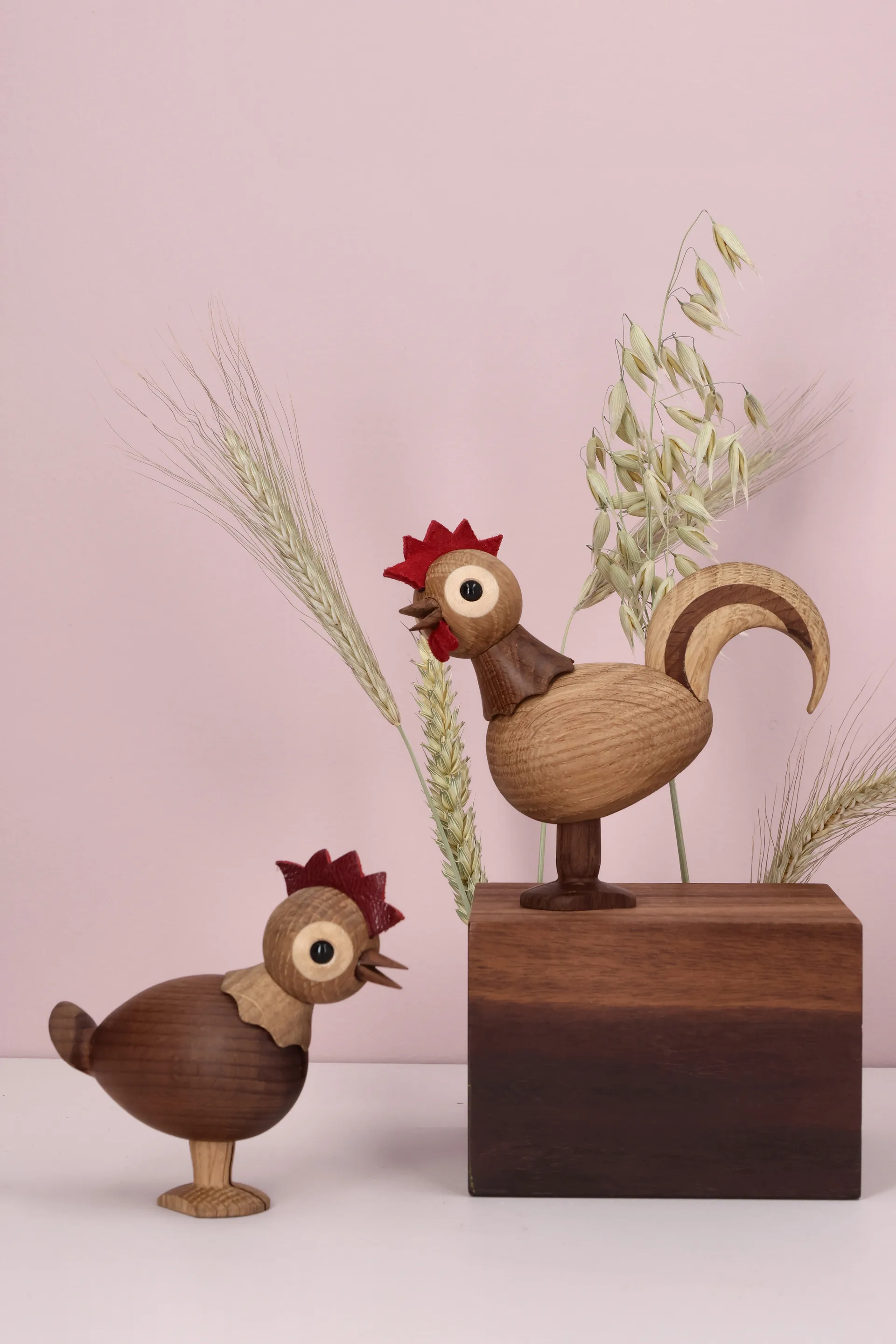 Rise rooster figurine, Beige, 4.2x12x10.5 cm Spring Copenhagen