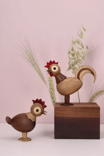 Rise rooster figurine - Beige, 4.2x12x10.5 cm - Spring Copenhagen
